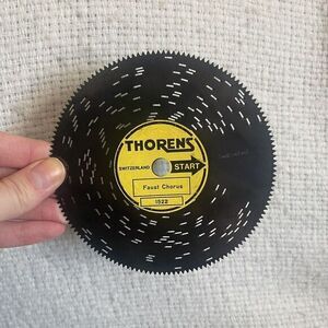 Thorens Switzerland 4 1/2" Disc Classic Show Tunes Music #1522 Faust Chorus